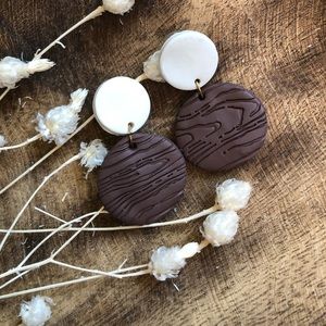 Handmade polymer clay earrings in the style Martha